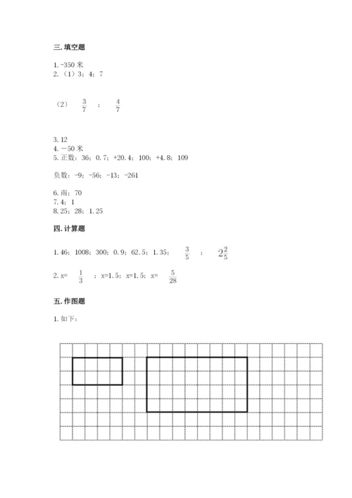 北京版六年级下册数学期末测试卷及1套参考答案.docx