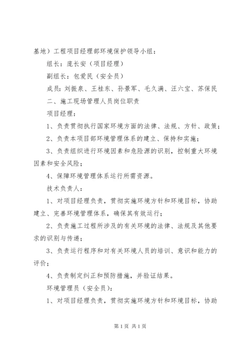 XX环境保护组织机构及管理职责.docx