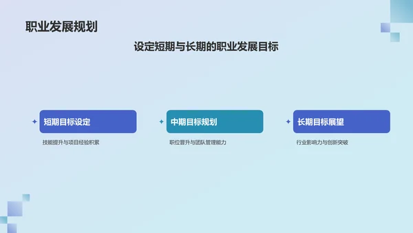 蓝色渐变风竞聘述职PPT模板