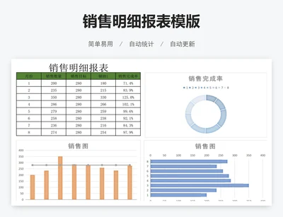 销售明细报表模版