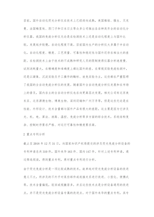 荧光免疫设备重点专利分析.docx