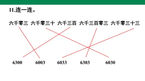 人教版二下第七单元万以内数的认识练习十七 课件