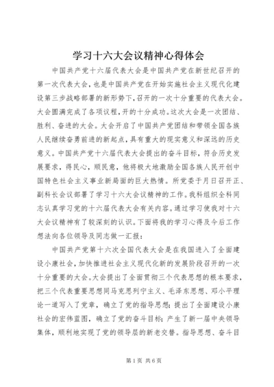 学习十六大会议精神心得体会 (2).docx