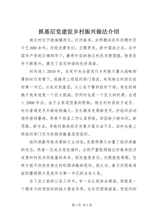 抓基层党建促乡村振兴做法介绍.docx