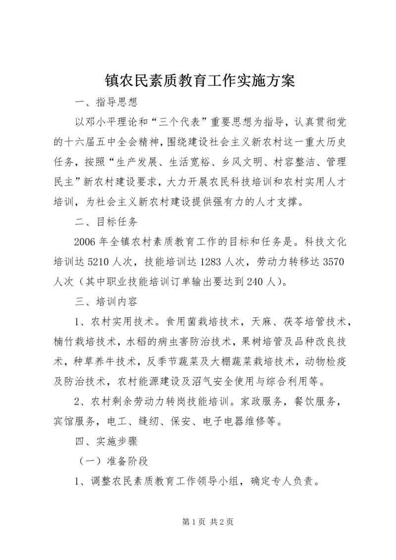 镇农民素质教育工作实施方案 (4).docx