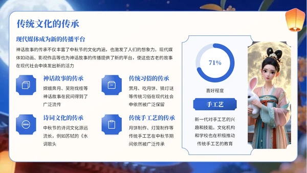 深蓝色中国风中秋节节日宣传PPT
