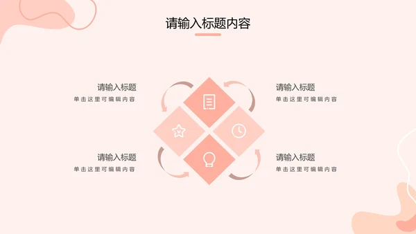粉色莫兰迪清新工作汇报PPT模板