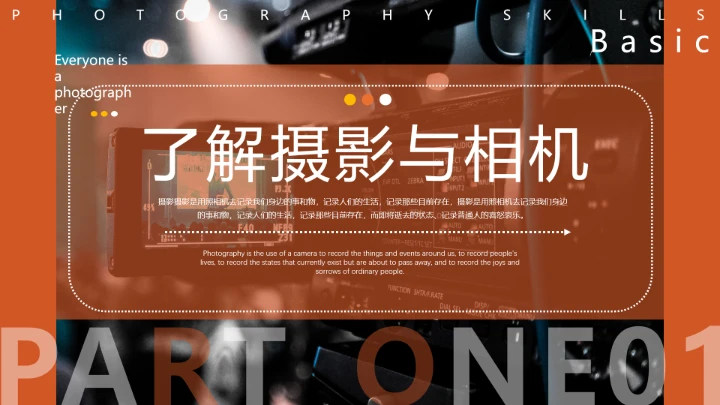 每一个人都是摄影师专业摄影基础入门知识培训课件PPT