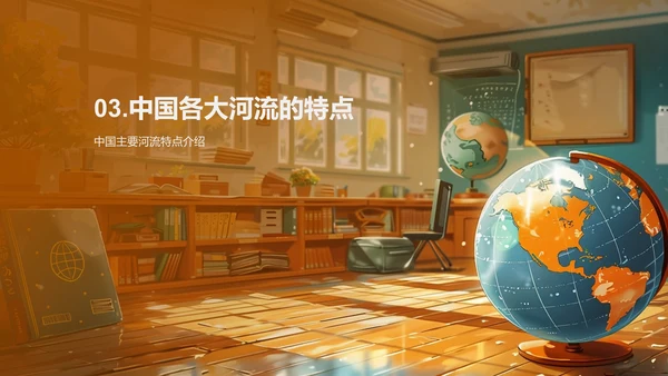 河流地理教学报告PPT模板