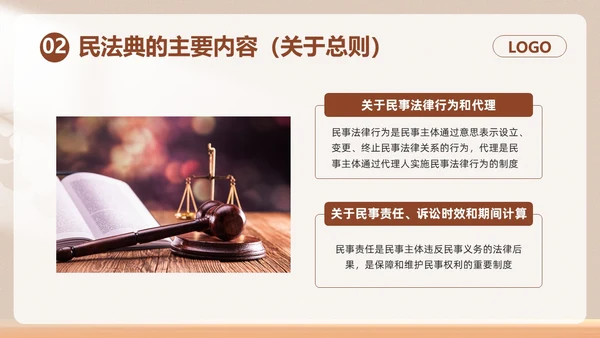 棕色简约民法典如何保护个人权益PPT模板宣传PPT动态PPT案例分析
