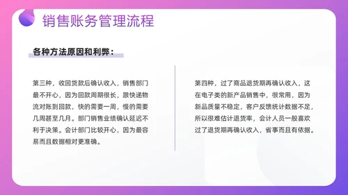 紫色插画电商行业会计处理流程PPT模板宣传PPT动态PPT财务知识培训