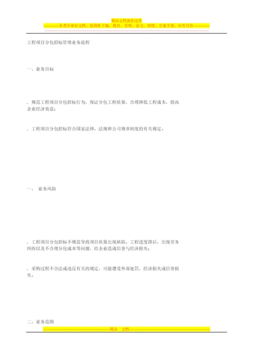 工程项目分包招标管理业务流程.docx