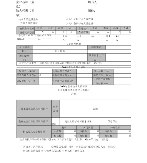 中小企业调查问卷