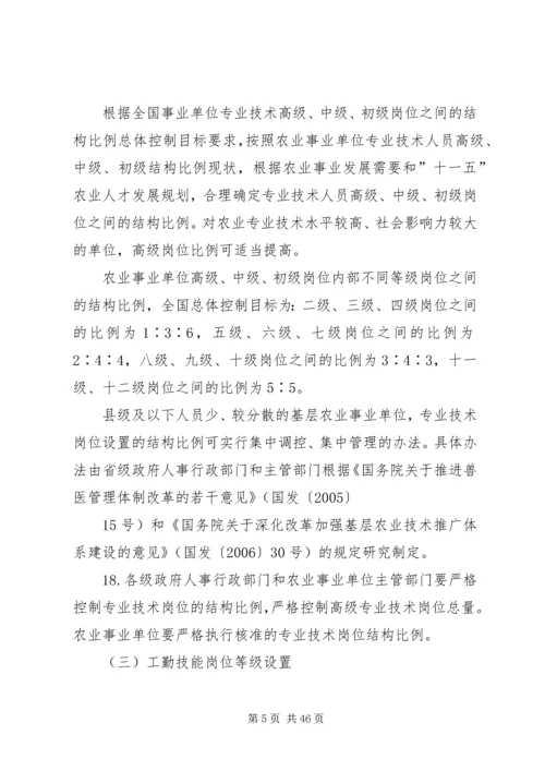 关于农业事业单位岗位设置管理.docx