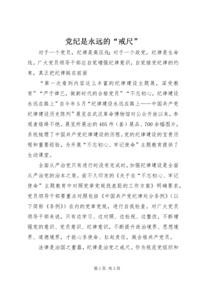 党纪是永远的“戒尺”.docx