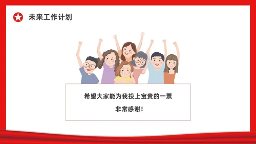 红色简约大学团支书竞选PPT课件