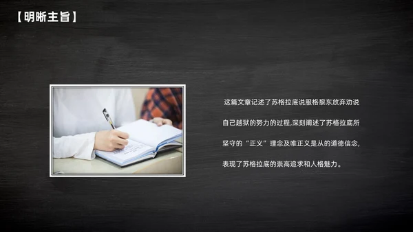 简约黑板风高中课件人应当坚持正义课件