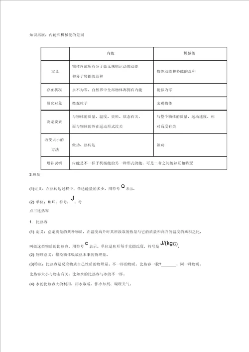 江苏省南通市中考物理一轮复习第十二讲内能内能的利用