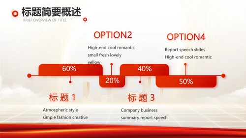 红色项目进度汇报介绍工作总结汇报PPT