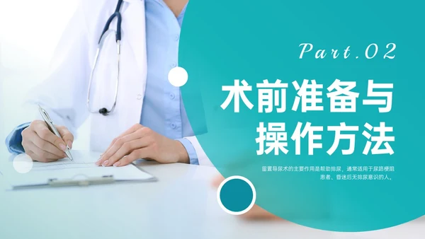 绿色简约实拍风女病人留置导尿术培训PPT课件女性健康