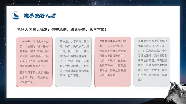 蓝色简约商务风如何打造狼性团队企业培训PPT模板团队建设