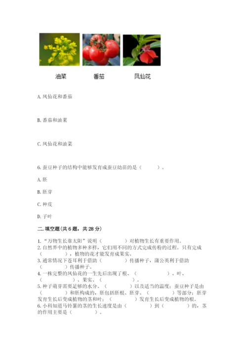 科学四年级下册第一单元植物的生长变化测试卷【各地真题】.docx