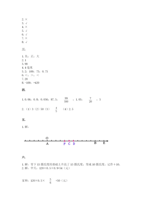 苏教版数学小升初模拟试卷带答案（突破训练）.docx