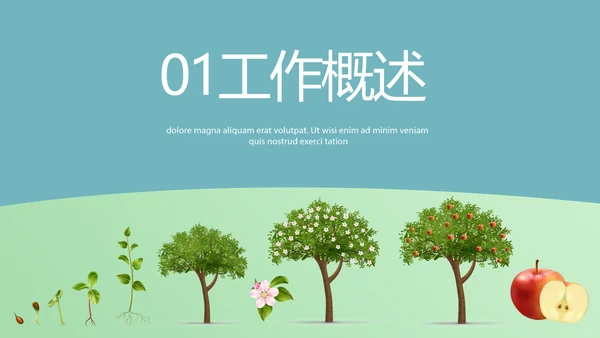 蓝色大气生物学主题班会PPT动态