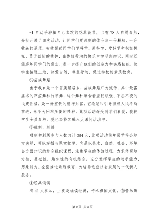 流长小学乡村少年宫活动开展情况汇报.docx