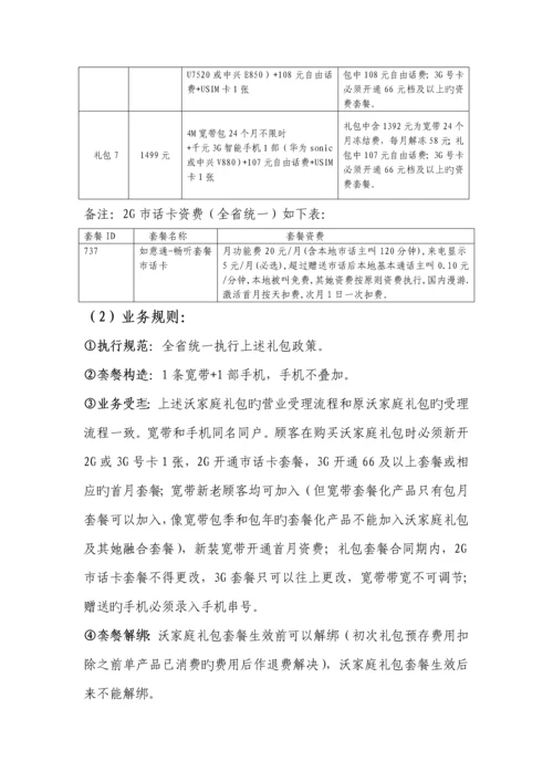 沃家庭礼包营销执行落地专题方案.docx