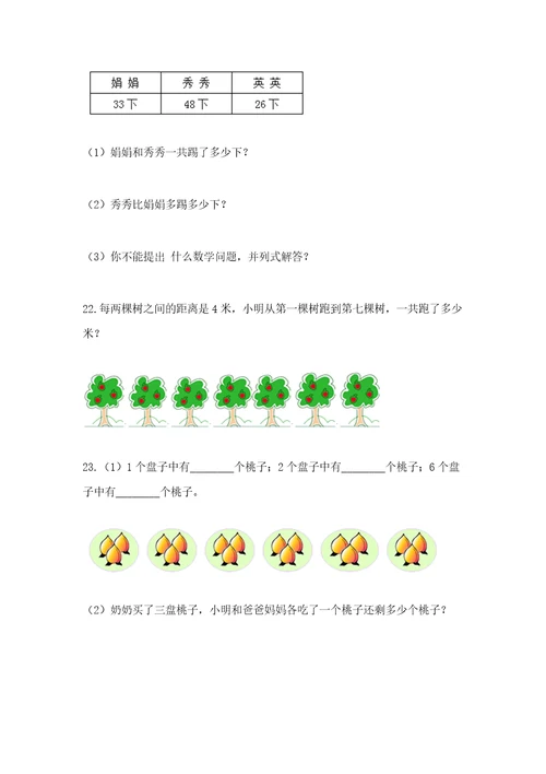 小学二年级数学应用题大全（夺冠）