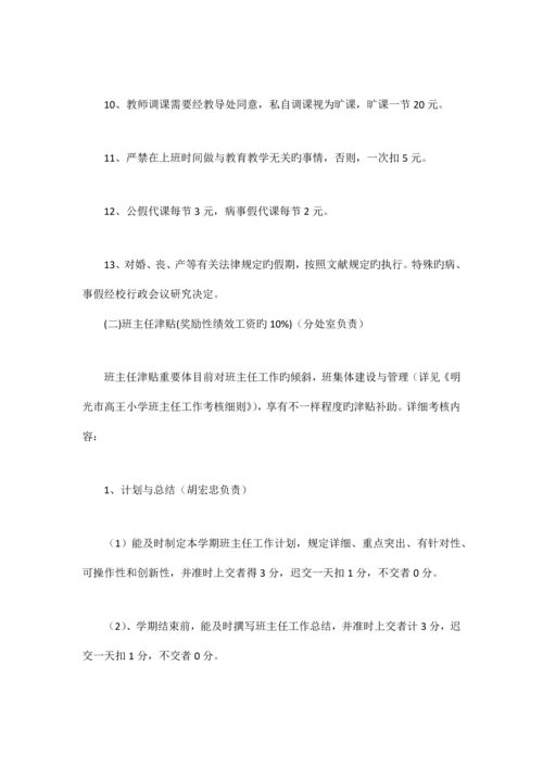 小学教师奖励性绩效工资实施方案.docx