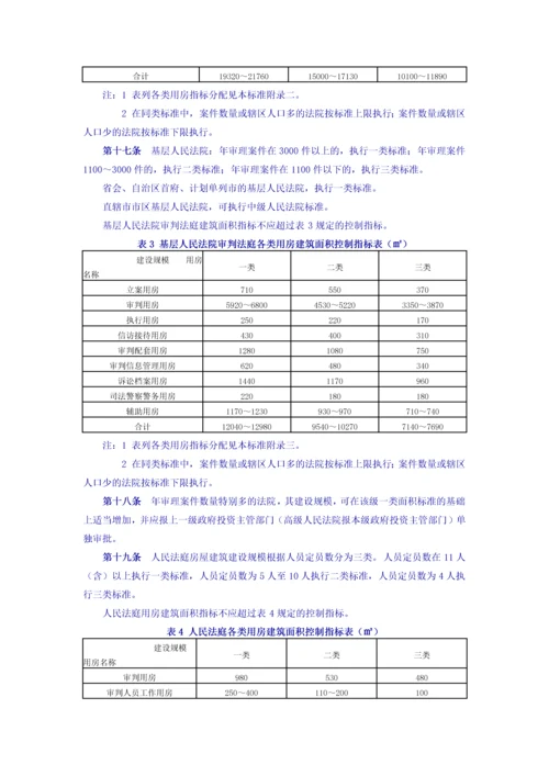 人民法院法庭建设标准(2010年11月1日起施行).docx