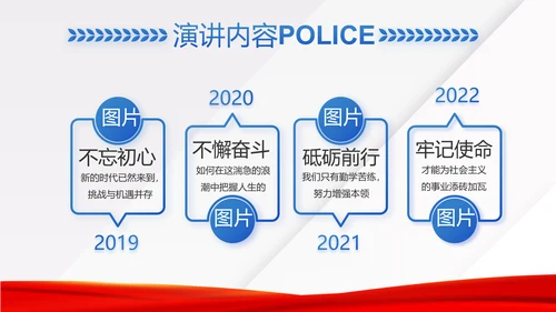 蓝色大气司法警察公安工作汇报动态PPT模板
