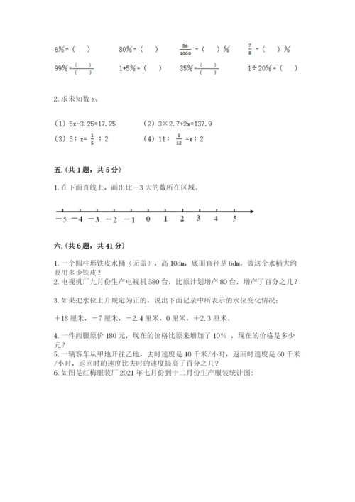 青岛版六年级数学下学期期末测试题附完整答案【全优】.docx