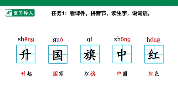 部编1A 第5单元 第12课 升国旗（2）课件