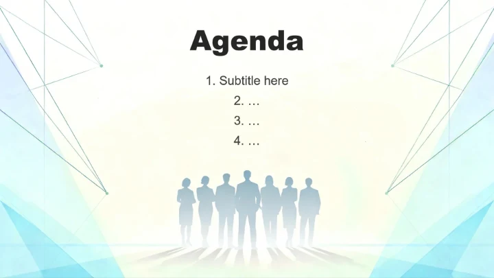 蓝色清新简约风团队成员介绍企业培训PPT主题模板