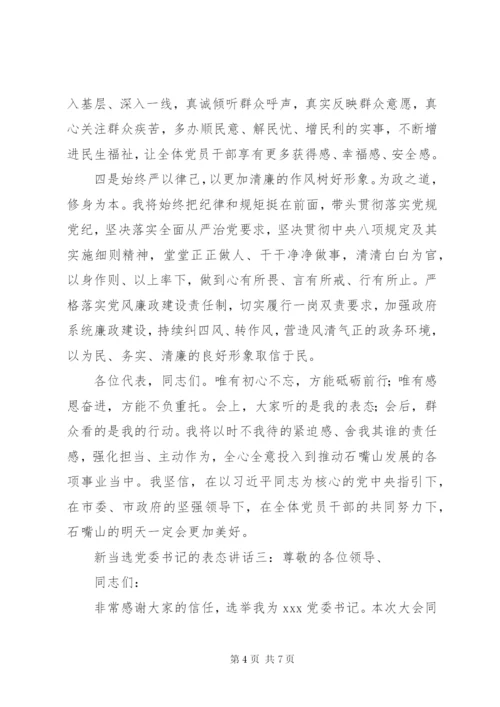 新当选党委书记表态发言3篇.docx