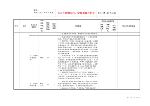 施工安全风险动态识别、评估及预控措施台帐.docx