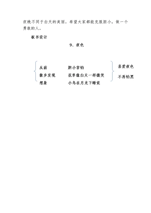 部编版一年级下册《夜色》