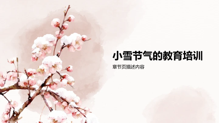 二十四节气小雪PPT模板