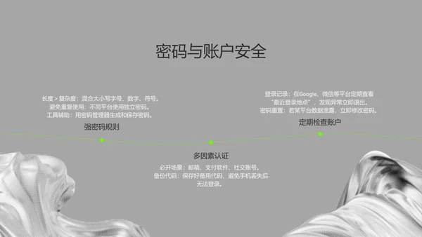 灰绿色酸性流体网络安全教育PPT模板