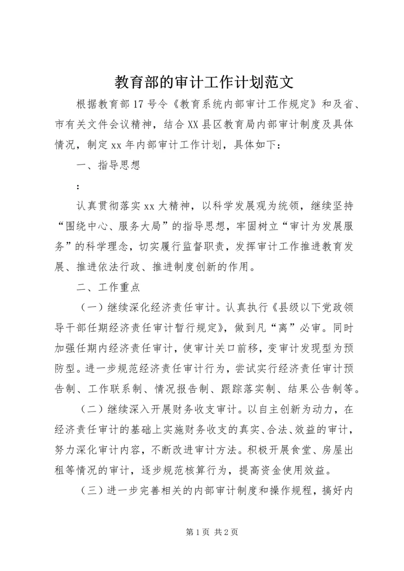 教育部的审计工作计划范文.docx