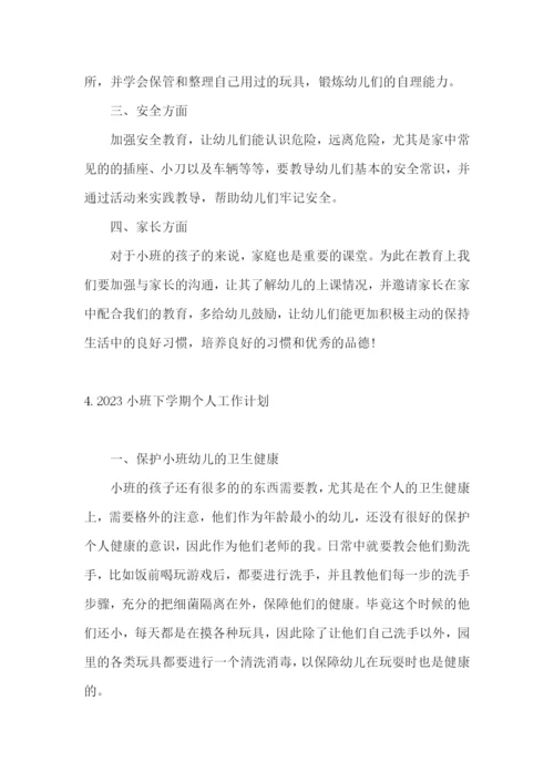 2023小班下学期个人工作计划.docx