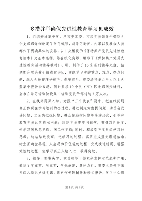 多措并举确保先进性教育学习见成效 (4).docx