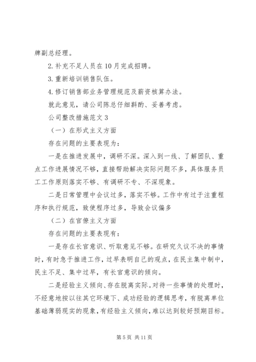 公司整改措施范文.docx