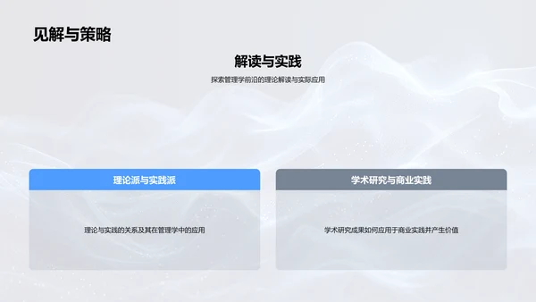 管理学研究前瞻PPT模板