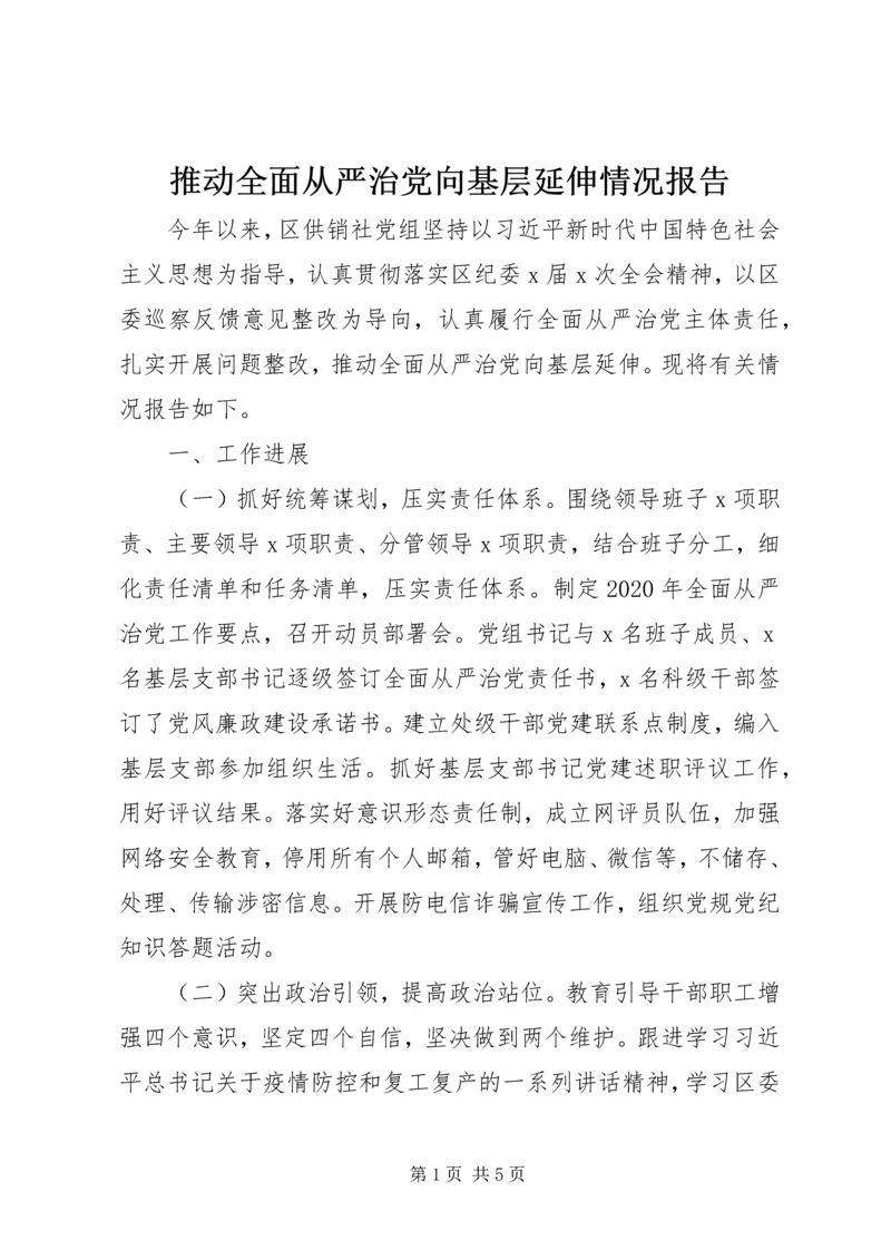 推动全面从严治党向基层延伸情况报告.docx