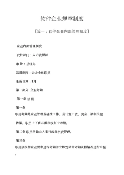 软件公司专项规章新规制度.docx