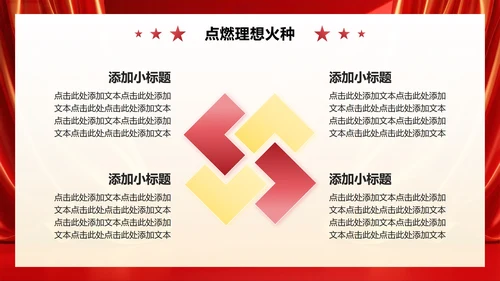 红色党政风红星照耀中国读书笔记分享PPT模板